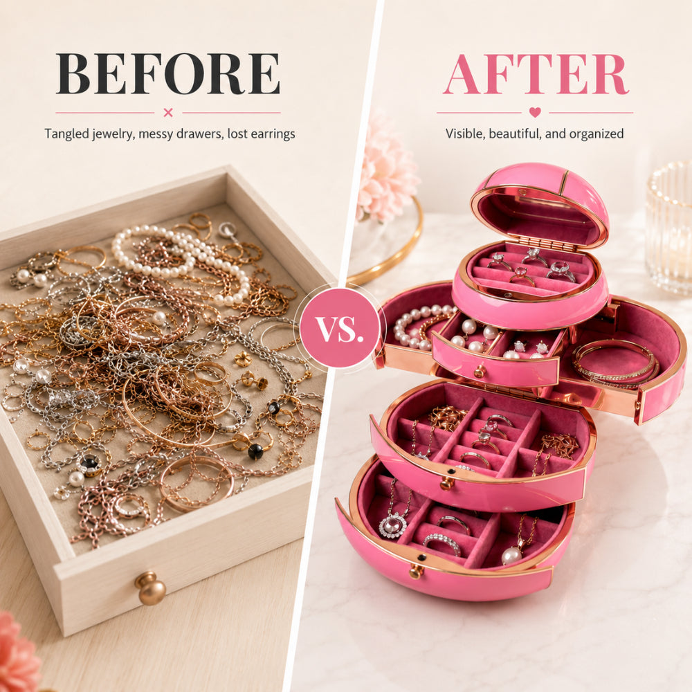 Magic Sphere Jewelry Organizer That Opens Like a Gift - Buy 2, Get Free Shipping