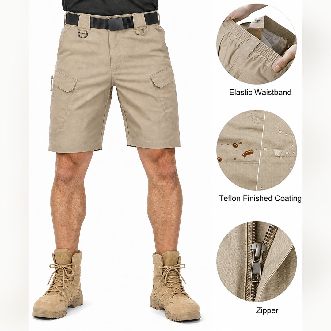 Men’s Durable Tactical Cargo Shorts with Stretch & Multi-Pockets - Buy 2 Free Shipping