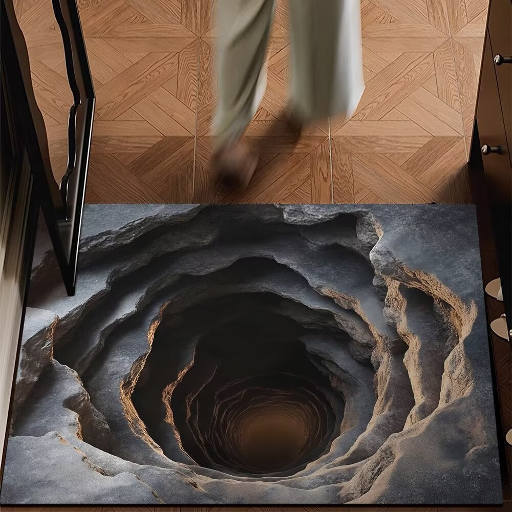 3D Endless Abyss Absorbent Doormat