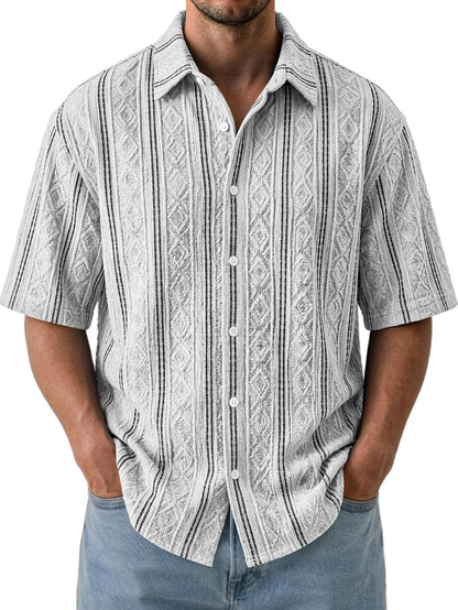 Men’s Breathable Textured Shirt for Easy Summer Style