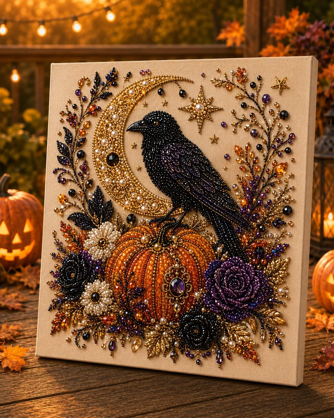 💥 Last Day 50% OFF – 👻✨ Halloween Pearl Art DIY Kit – Turn Tiny Pearls into Spooky-Cute Magic