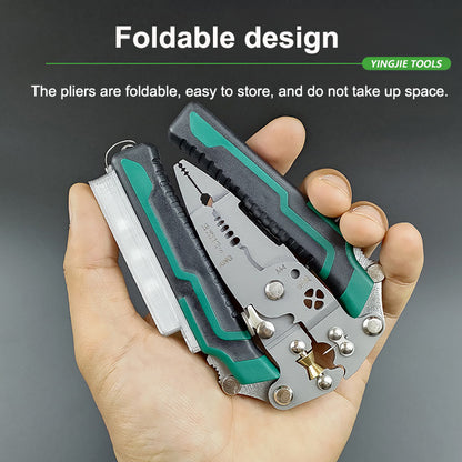 【All-in-One!】Foldable Voltage Tester, Screwdriver, and Wire Stripper.