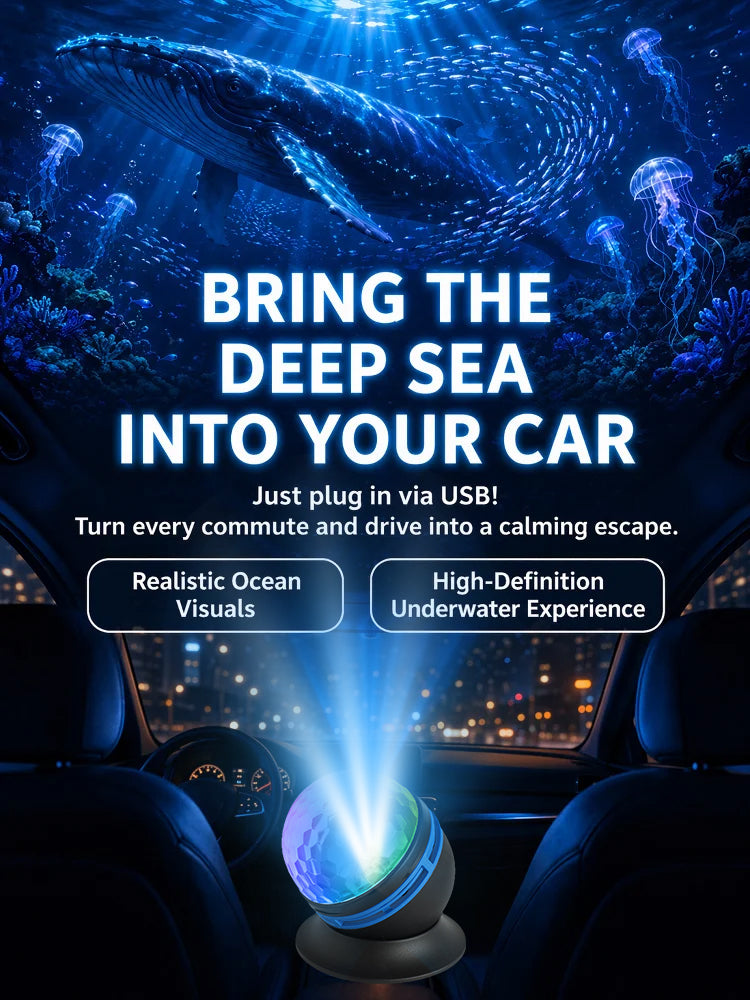 Topacme™ Deep Sea & Star Hologram Projector | Large-sphere projection & 4K immersive visuals. Instantly soothe your night!