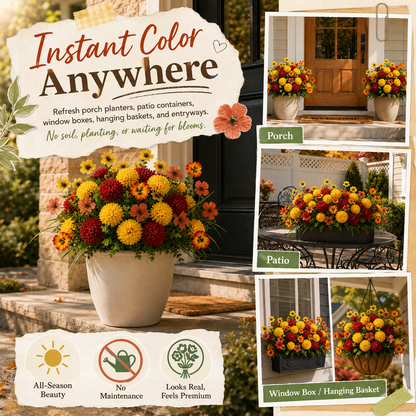 Artificial Fall Flower Set – UV-Resistant, Wind-Resistant & Fade-Resistant