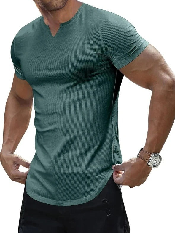 Men's Slim Fit V-Neck Short Sleeve T-Shirt