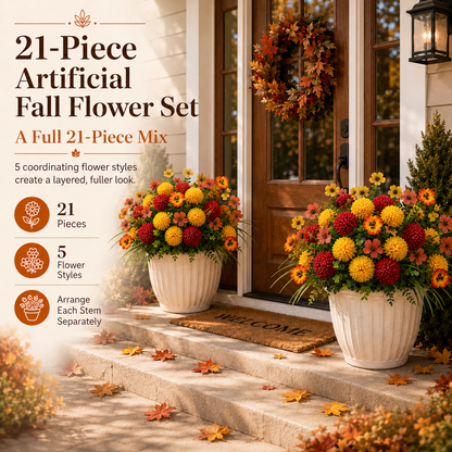 Artificial Fall Flower Set – UV-Resistant, Wind-Resistant & Fade-Resistant