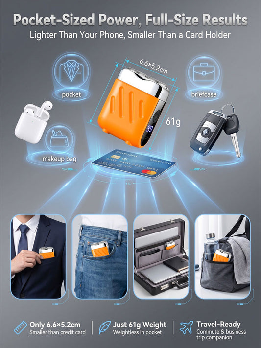 【German precision engineering, a best-selling shaver in Europe and America!】The new generation dual-head pocket shaver，Instant shaving, haircutting, and hair removal in just 1 second! Suitable for the whole family!