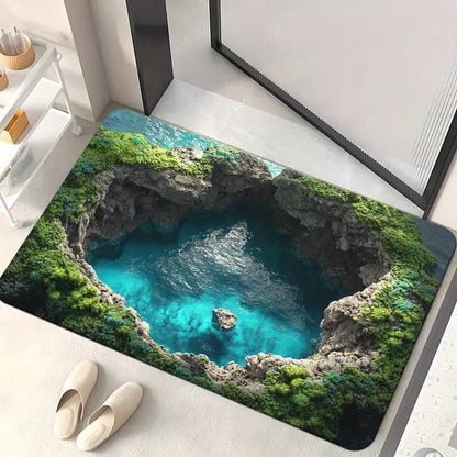 3D Endless Abyss Absorbent Doormat