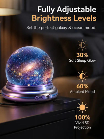 Topacme™ Deep Sea & Star Hologram Projector | Large-sphere projection & 4K immersive visuals. Instantly soothe your night!
