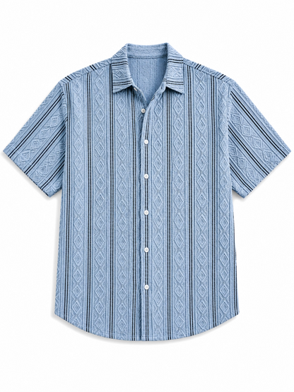 Men’s Breathable Textured Shirt for Easy Summer Style