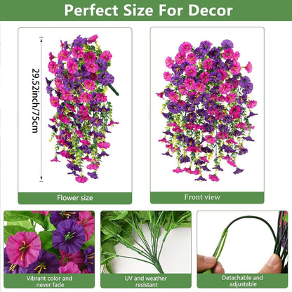 🌺UV ResistantHanging Artificial Morning Glory Vine💖