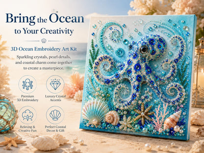 🌊 LAST DAY 49% OFF – Premium 3D Pearl Ocean Wall Art Kit | Luxury Ocean Theme Canvas with Scratch-Resistant Non-Fading Pearl Beads DIY Coastal Decor 🐚✨
