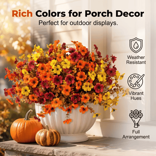 🔥Last Day 50% OFF - 🍁UV-Resistant Artificial Daisy Flowers for Fall Decor Halloween