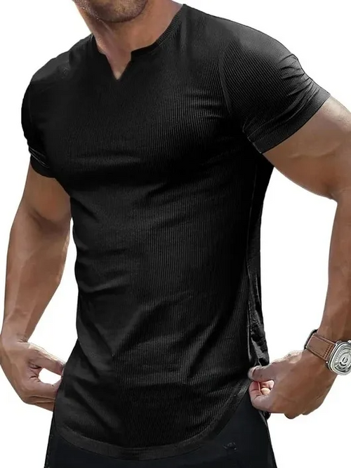 Men's Slim Fit V-Neck Short Sleeve T-Shirt