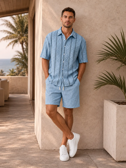 Men’s Breathable Textured Shirt for Easy Summer Style