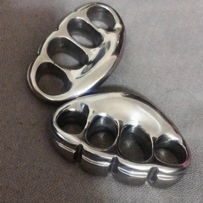 Solid Steel Mirror Knuckle Duster outdoor Broken Window knuckle dusters self defense Self-Defense EDC Tool