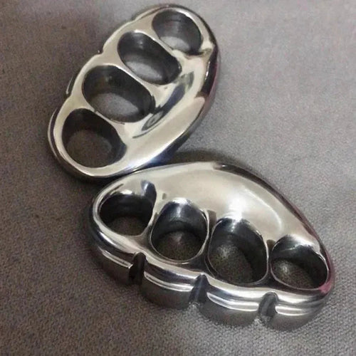 Solid Steel Mirror Knuckle Duster outdoor Broken Window knuckle dusters self defense Self-Defense EDC Tool
