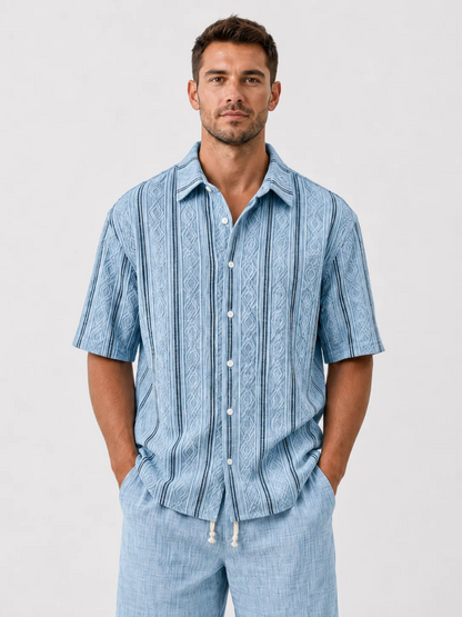 Men’s Breathable Textured Shirt for Easy Summer Style