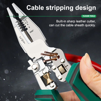 【All-in-One!】Foldable Voltage Tester, Screwdriver, and Wire Stripper.