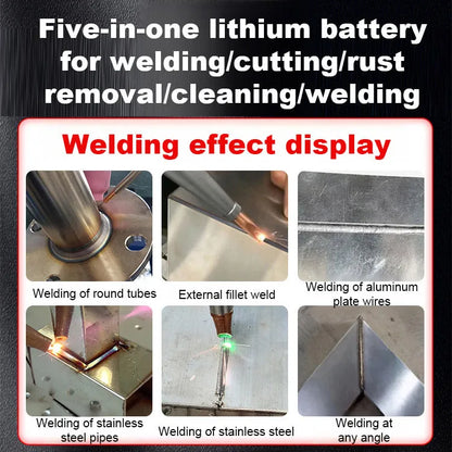 🏆 German Technology 5-in-1 Laser Welding Gun (Patented by German Engineers) | Easy DIY Repairs 🛠️ | Spark-Free Cutting & Rust Removal | 100% Burn-Proof Safety 🛡️ | Cordless & Generator-Free