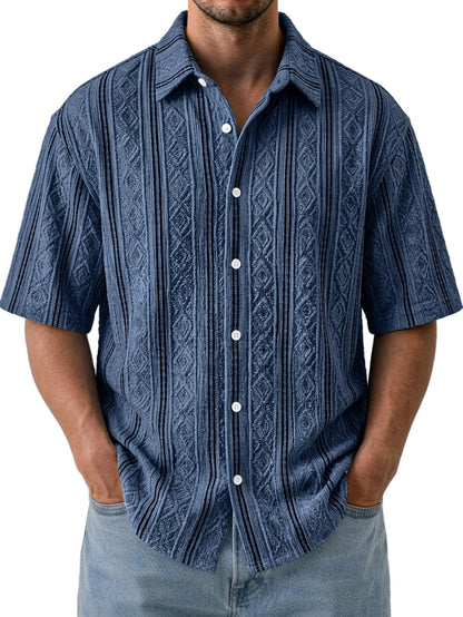 Men’s Breathable Textured Shirt for Easy Summer Style