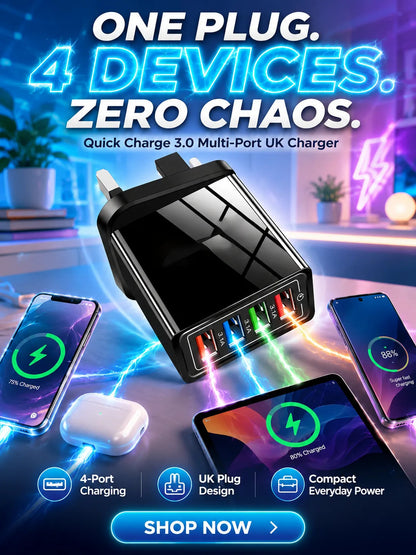 ⚡4-in-1 Travel Charger
