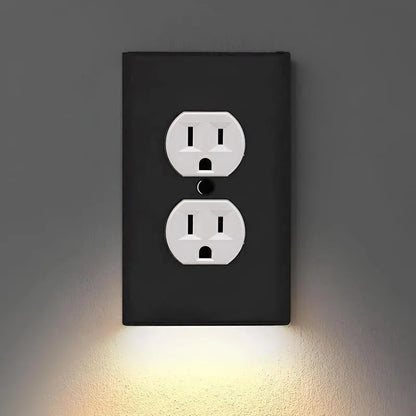Outlet Cover with Integrated LED Night GuideLight