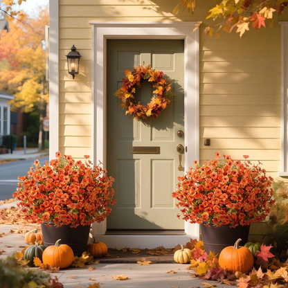 🏆 50K+ SOLD! 💐Lifelike UV-Resistant Sunset Mums – Waterproof, Windproof & Perfect for Fall Decor 🍂