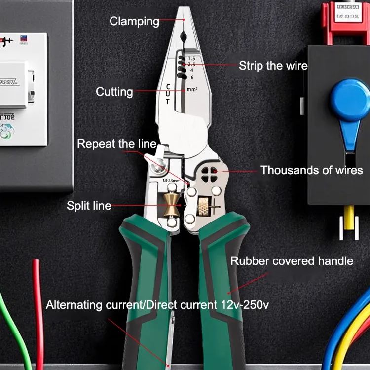 【All-in-One!】Foldable Voltage Tester, Screwdriver, and Wire Stripper.