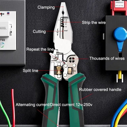 【All-in-One!】Foldable Voltage Tester, Screwdriver, and Wire Stripper.