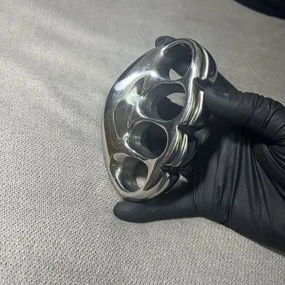 Solid Steel Mirror Knuckle Duster outdoor Broken Window knuckle dusters self defense Self-Defense EDC Tool