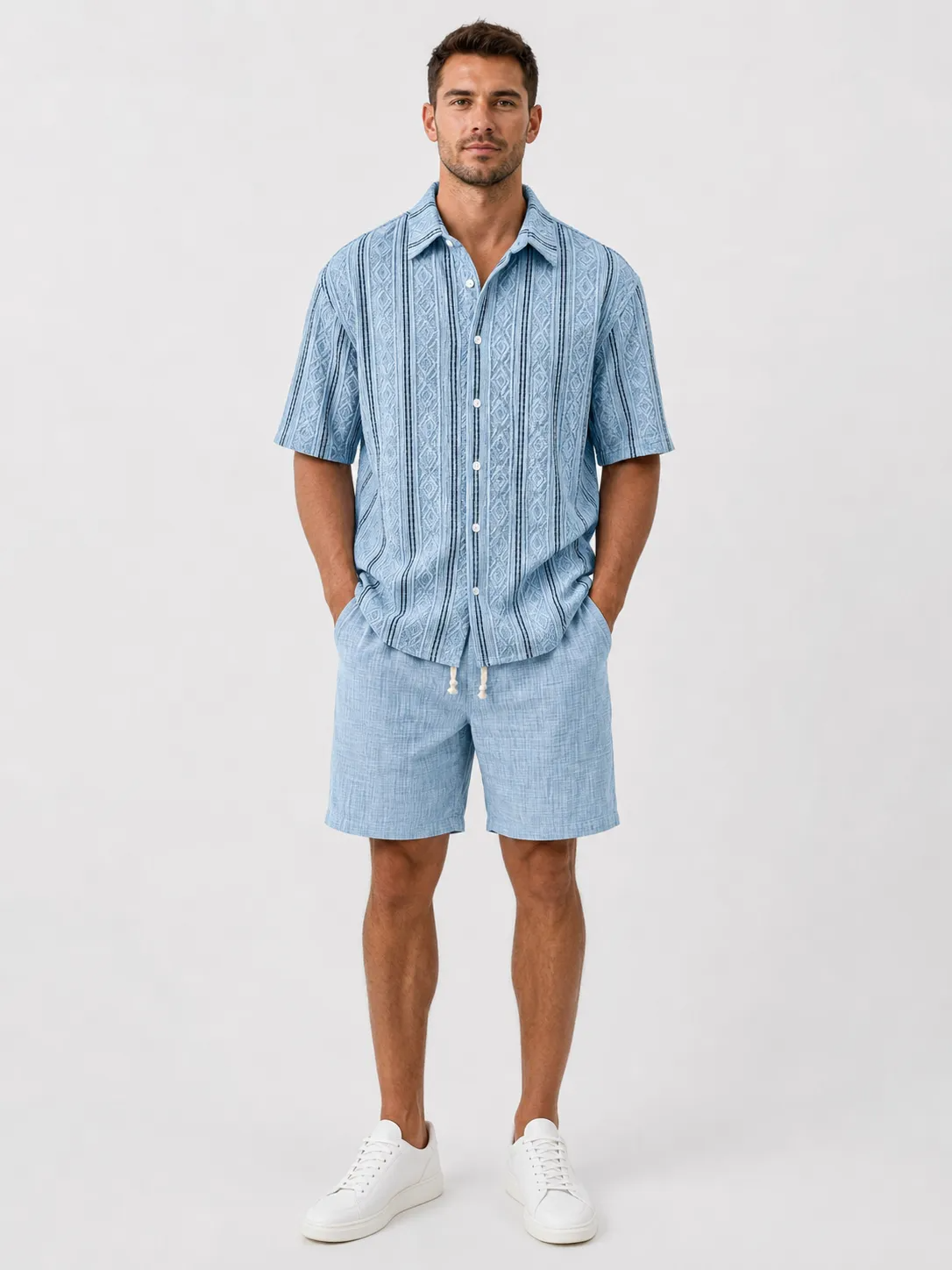 Men’s Breathable Textured Shirt for Easy Summer Style