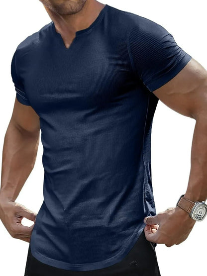 Men's Slim Fit V-Neck Short Sleeve T-Shirt