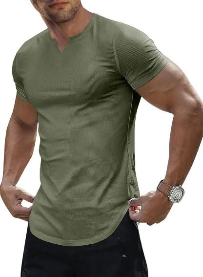 Men's Slim Fit V-Neck Short Sleeve T-Shirt