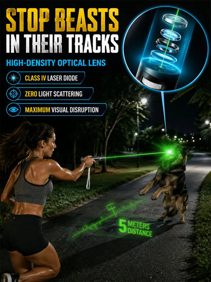 German high-intensity laser tech Military-Grade Tactical Red/Green Laser | Ignites at 1000℃, remotely removes foreign objects. Illumination distance up to 1000 yards!