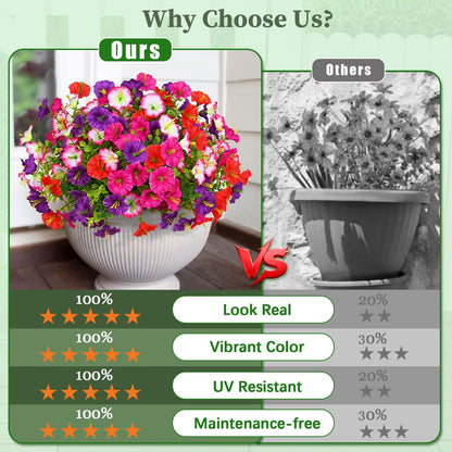 🌹Last Day 60% OFF🔥UV Resistant Artificial Petunias Flowers
