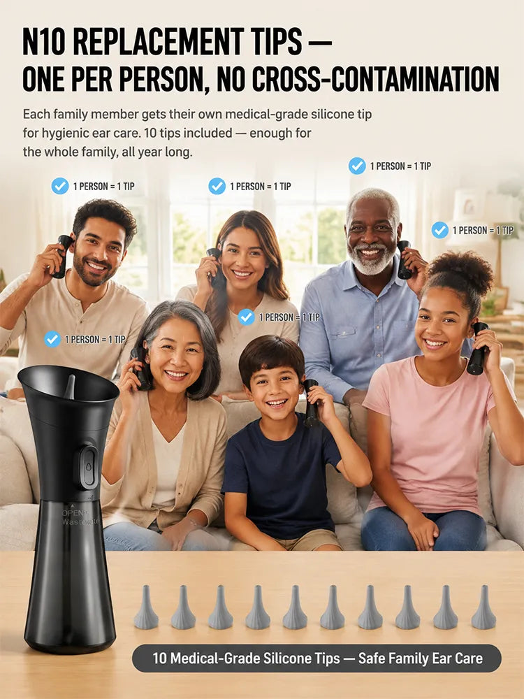 ENT-Approved Home Ear Irrigation Micro-Clinic System – German-Engineered Vortex Pulse Wax Removal Kit Compliant with AAO-HNS Guidelines (Save $1400+ on Clinic Visits!)