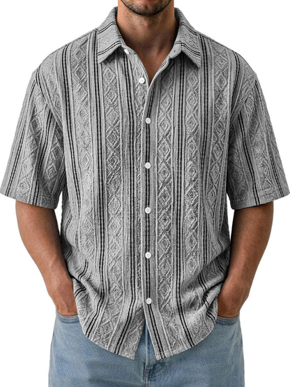 Men’s Breathable Textured Shirt for Easy Summer Style