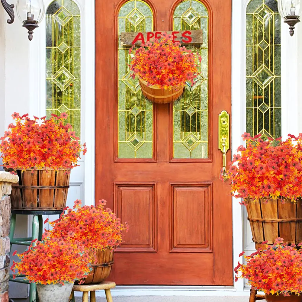 🏆 50K+ SOLD! 💐Lifelike UV-Resistant Sunset Mums – Waterproof, Windproof & Perfect for Fall Decor 🍂