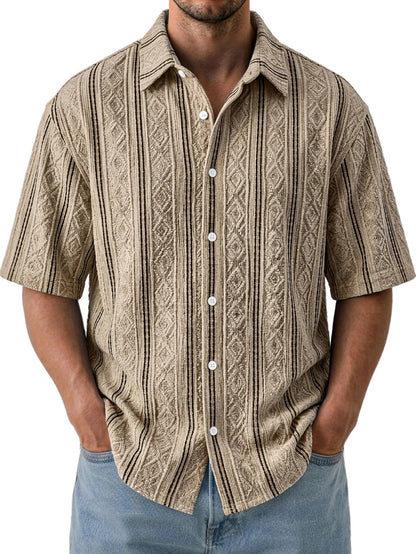 Men’s Breathable Textured Shirt for Easy Summer Style