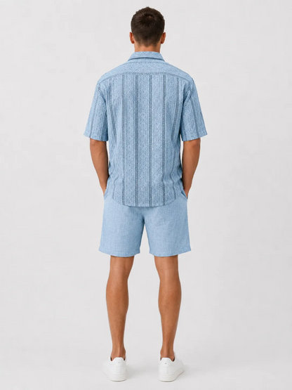 Men’s Breathable Textured Shirt for Easy Summer Style